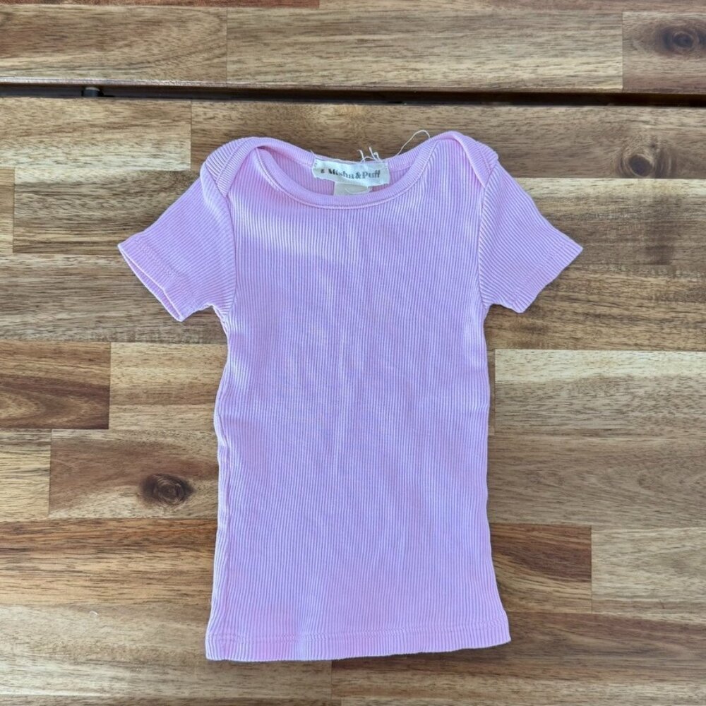 Misha & Puff‎ NEWBORN top Shirt Pink Organic Cotton Short Sleeve.